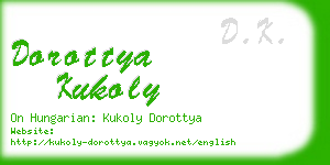 dorottya kukoly business card